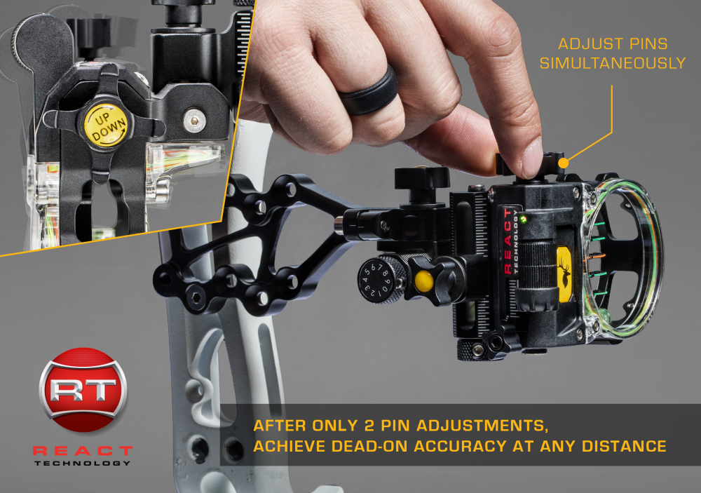 Trophy Ridge React® Pro Bow Sight - Black / Left Hand / .019