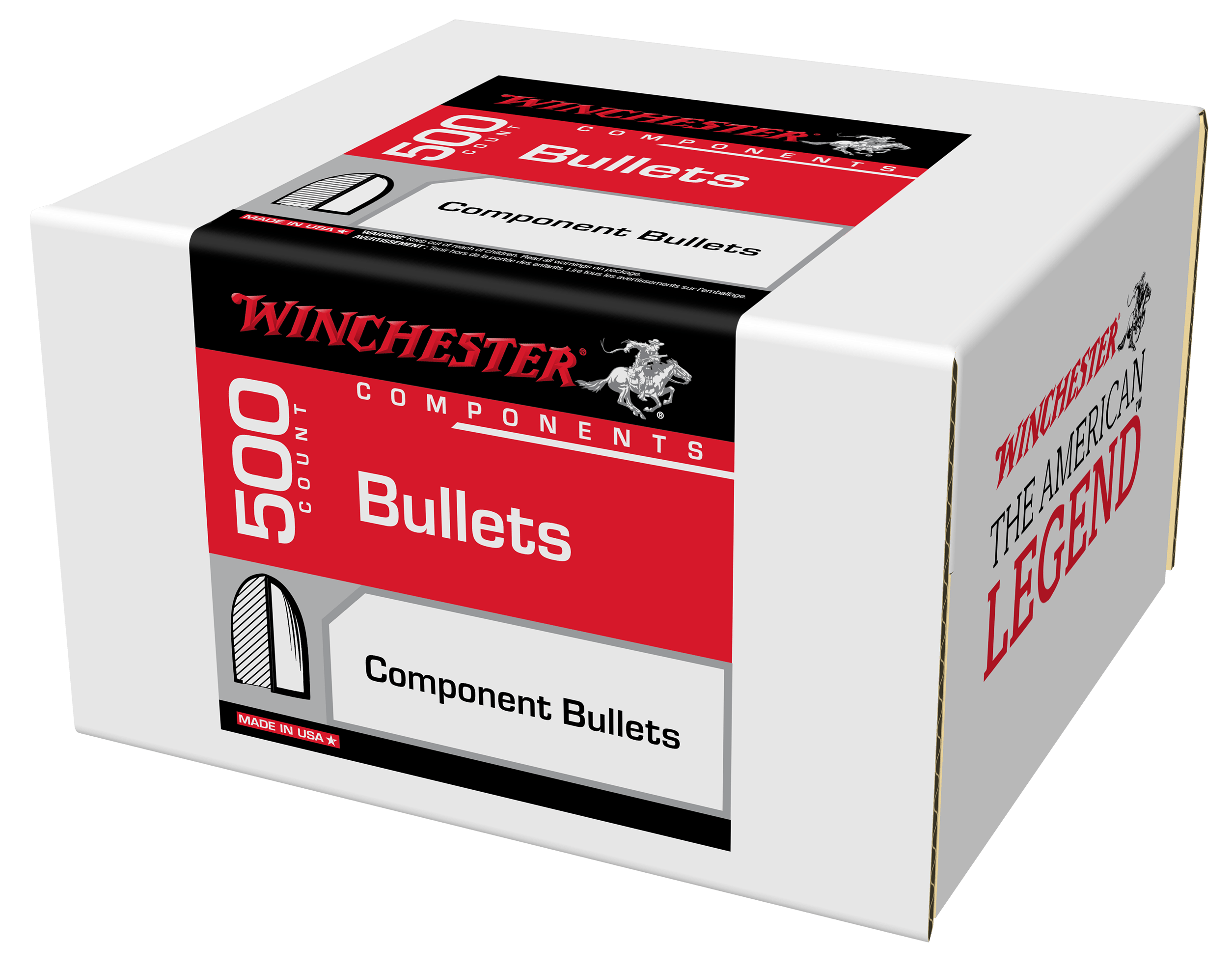 Winchester .400 180gr FMJ Truncated Cone Bullets - 500 Count