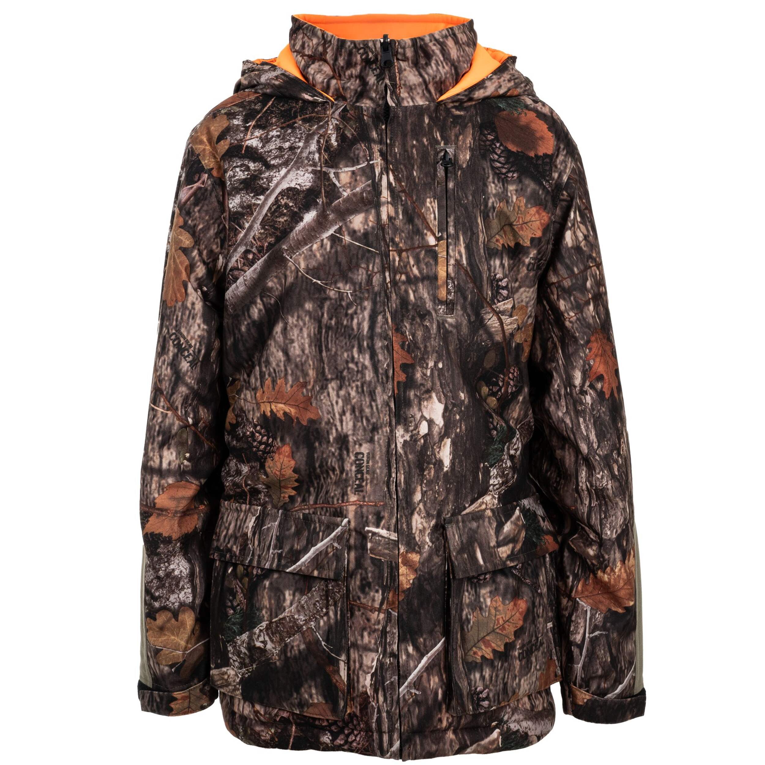 Yukon Gear Youth Reversible Parka Conceal Camo to Blaze