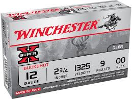 WINCHESTER-12 G 2 3/4 9 PELLET 00 BUCK SHOT