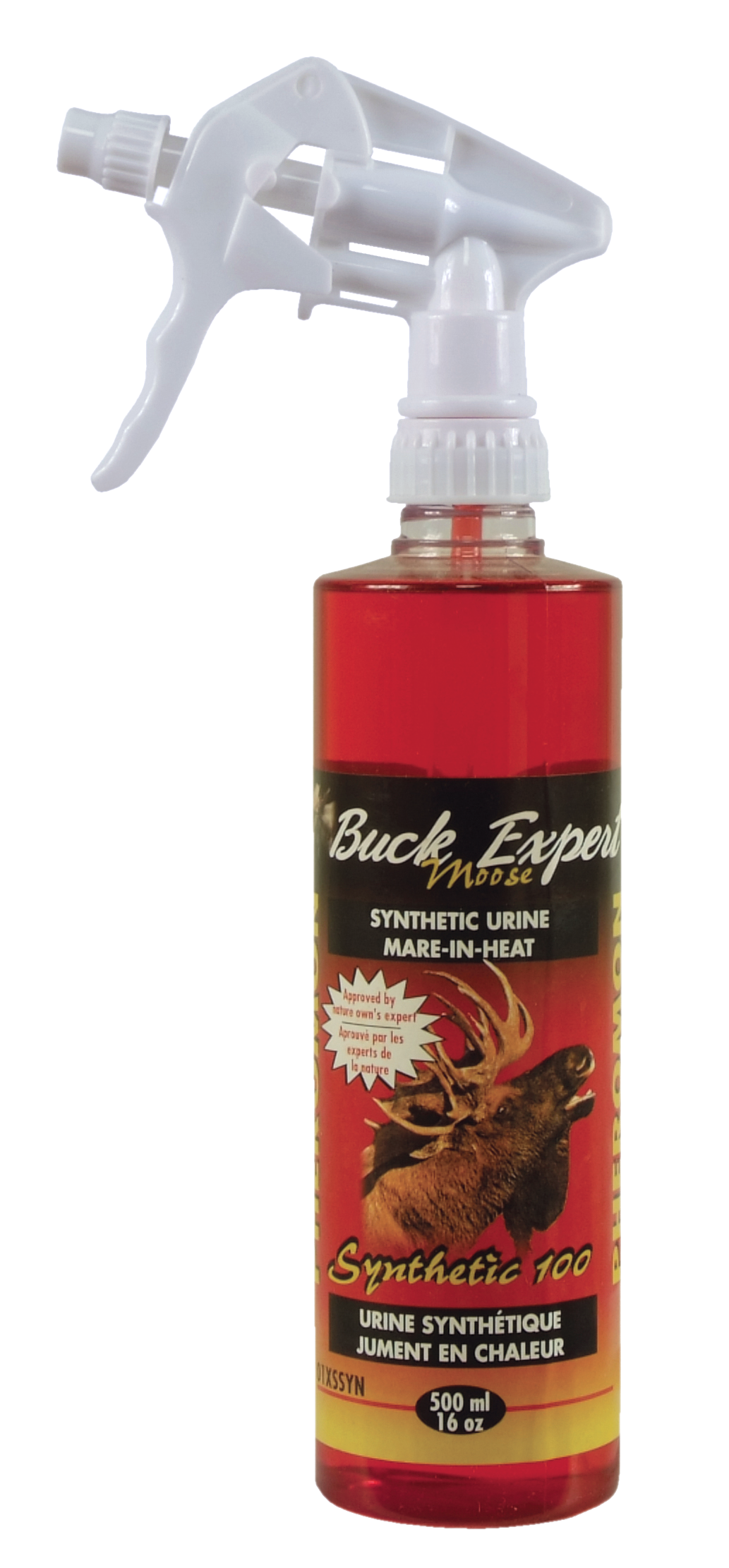 Buck Expert 01XSSYN Synthetic Moose Urine, Mare-In-Heat, 500 Ml / 16 Oz