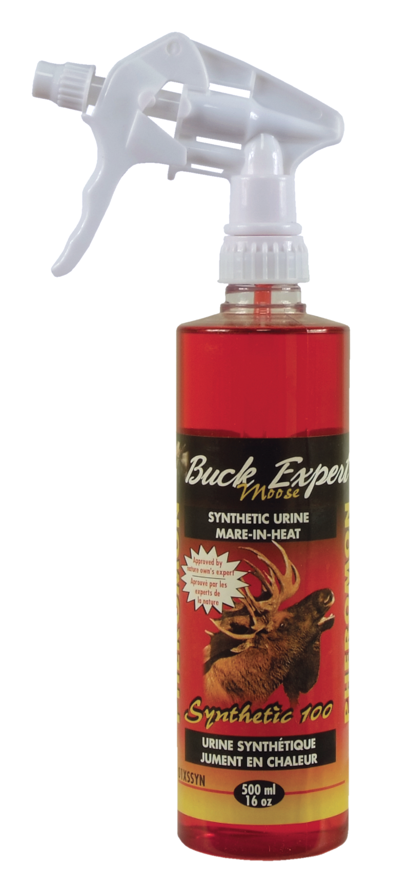 Buck Expert 01XSSYN Synthetic Moose Urine, Mare-In-Heat, 500 Ml / 16 Oz