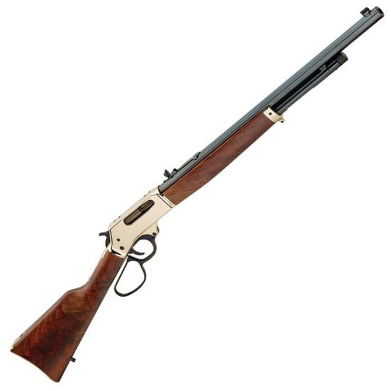 Henry .45-70 Lever Action Rifle .45-70 Government 22" Octagon Barrel 4 Rounds Brass Receiver Adjustable Buckhorn Rear/Brass Bead Front Walnut Stock/Forend Blued Barrel H010B