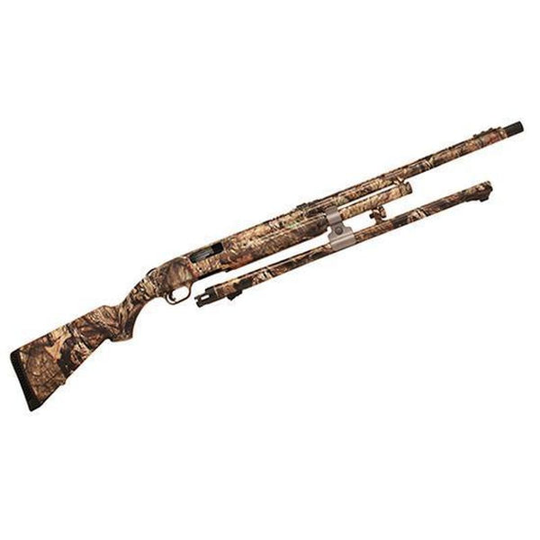 Mossberg 500 Turkey Deer Combo 12 Gauge 24" Fluted Rifled and Vent Rib Barrels 5 Round Pump Action Synthetic Stock Mossy Oak Break Up Country Camo