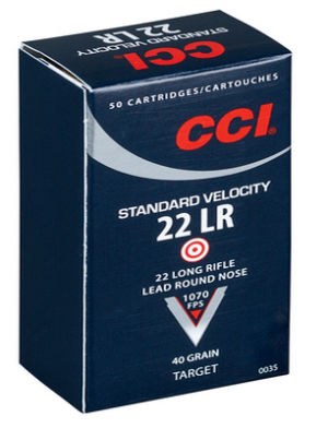 CCI STANDARD 22LR LEAD ROUND NOSE TARGET 40 GR 1070FPS 50 RDS