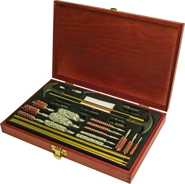OUTERS - 28 PC UNIVERSAL WOOD GUN CLEANING KIT .22-.30---SHOTGUNS