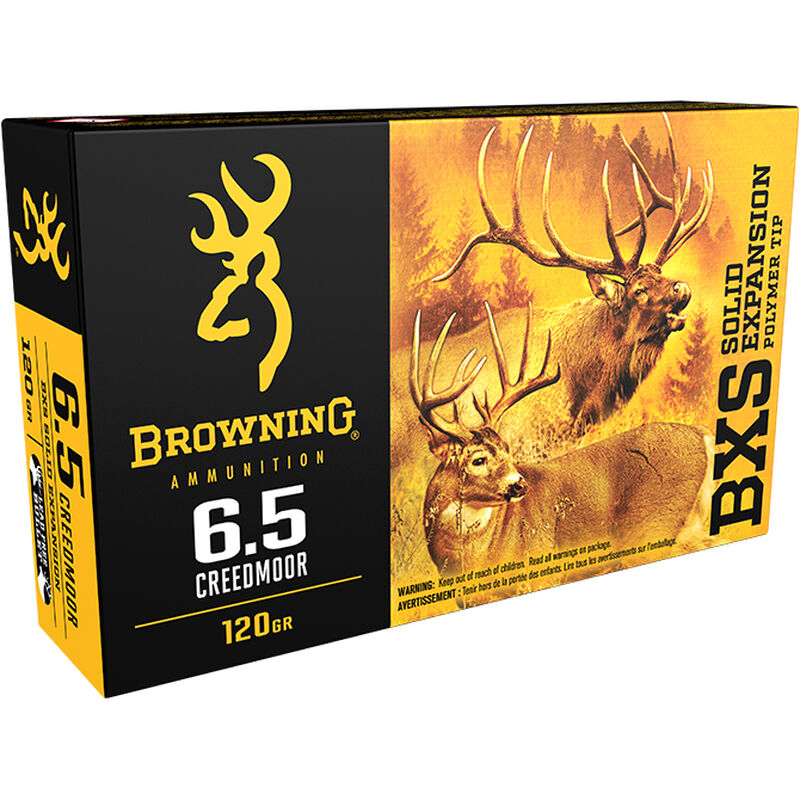 Browning 6.5 Creedmoor Ammunition 20 Rounds BXS 120 Grains