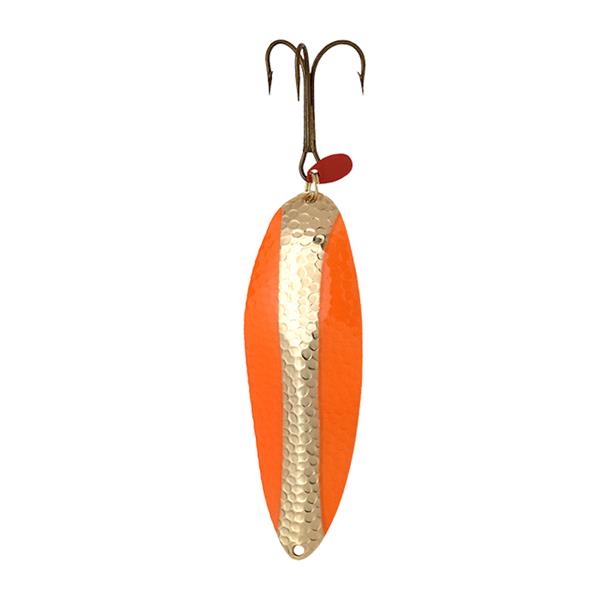 Lucky Strike 3" Lizard Spoon Hammered Gold/Flo Orange