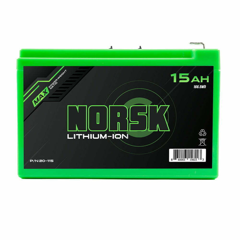 NORSK LITHIUM 15AH LITHIUM-ION BATTERY WITH LED INDICATOR