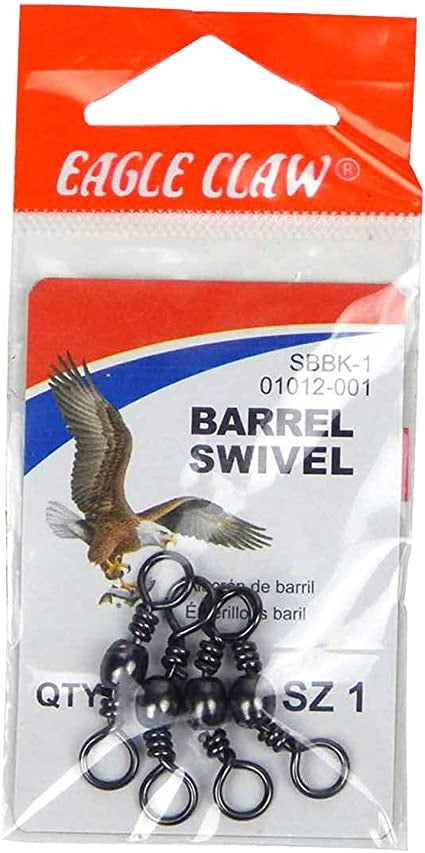EAGLE CLAW BARREL SWIVEL SIZE 1 PACK 4