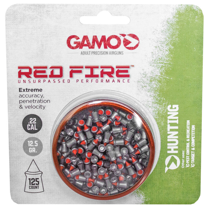 Gamo Red Fire Pellets .22 Caliber Polymer Tip Lead 15.4gr 125 Count
