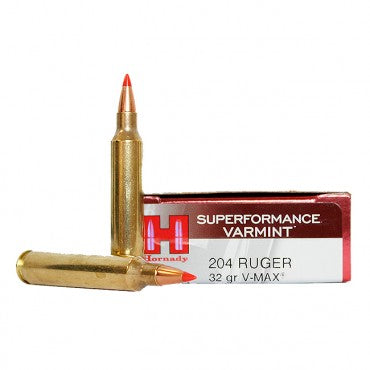 HORNADY SUPERFORMANCE 204 RUGER 32 GR V-MAX - 83204