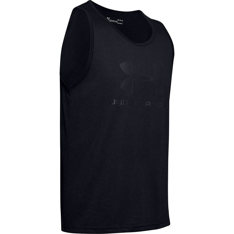 Under Armour Men's Sportstyle Logo Tank Top Black-Black-Black MD