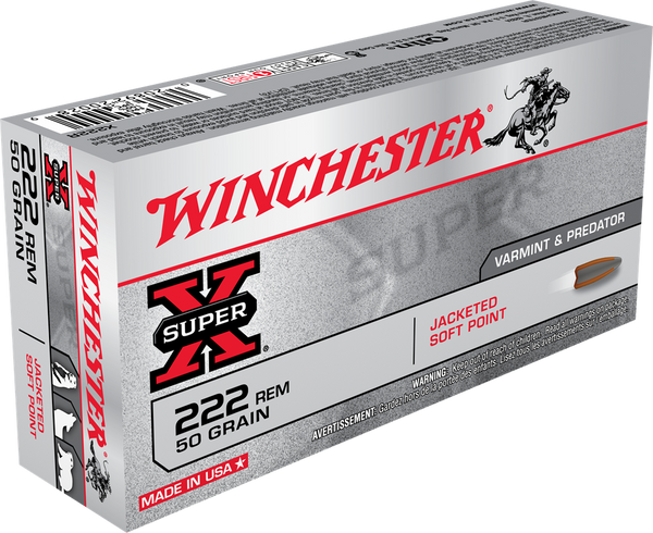 WINCHESTER VARMINT SUPER X 222 REM 50 GR