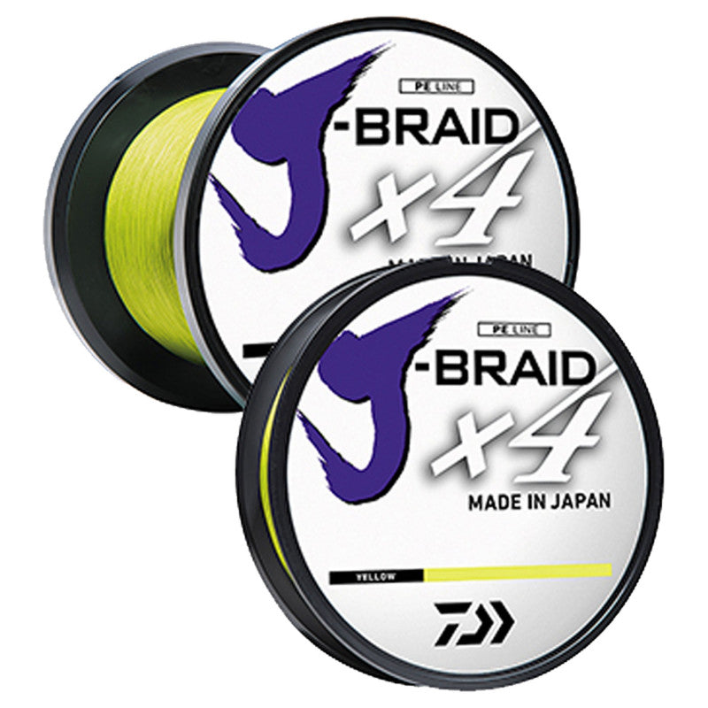 Daiwa J-Braid x4  3000 yd Spool 10lb Fluoro Yellow