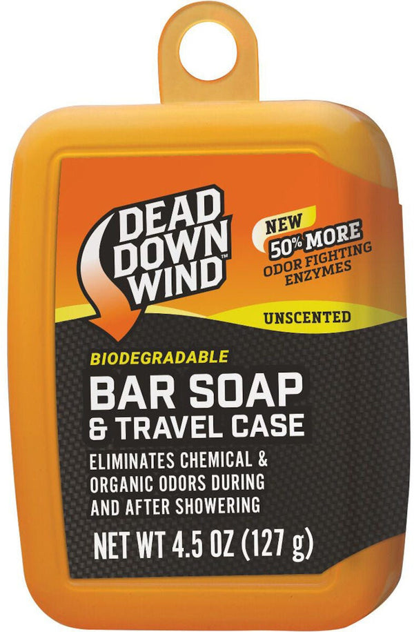 Dead Down Wind ScentPrevent Scent & Odor Elimnating Bar Soap + Travel Case, 4.5 oz Bar