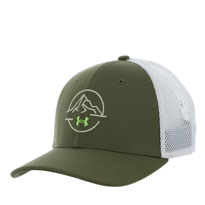 Under Armour Blitzing Outdoor Trucker Cap Green/White Mesh Back OSFM