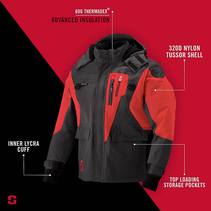 YOUTH PREDATOR JACKET - BLACK/RED