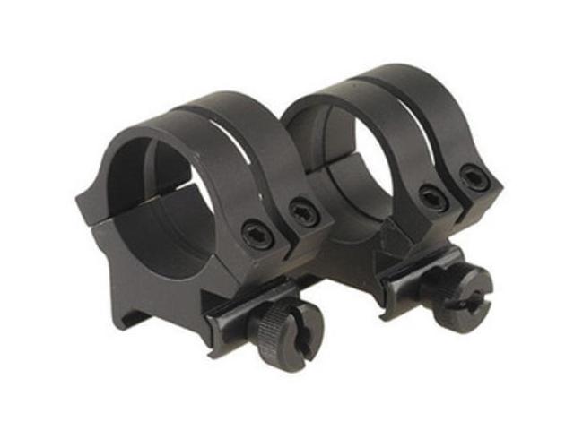 WEAVER CLASSIC 1" MEDIUM ALUM. RINGS - MATTE BLACK