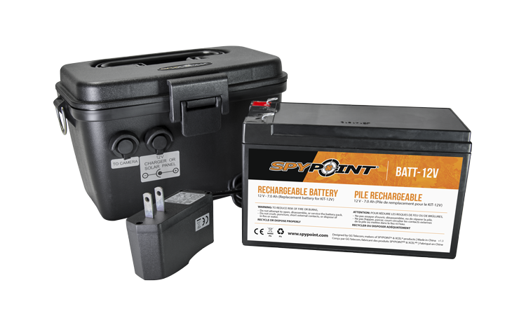 SPYPOINT RECHARGEABLE 12V BATTERY,CHARGER & HOUSING KIT