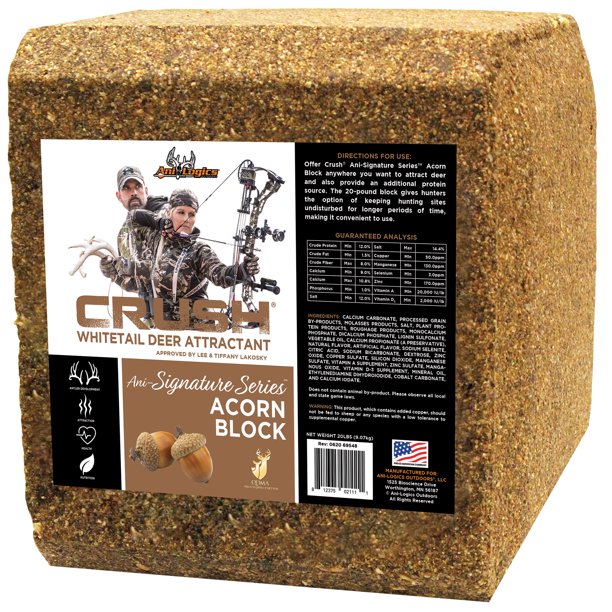 Ani-Logics Outdoors Crush Ani-Signature Series- Deer Attractant Protein Block 20 Lb