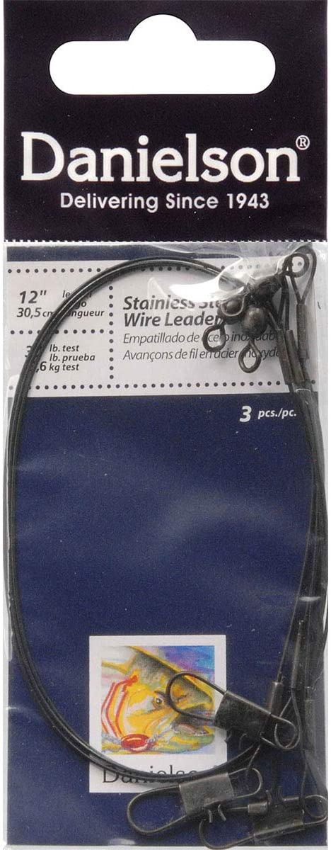 Danielson Wire Leader 30 Lb Test Black 12 3pk