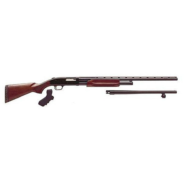 Mossberg 500 Pump Action Field and Security Shotgun Combo 12 Gauge 28" and 18.5" Barrels 6 Rounds Wood Stock Blued Finish