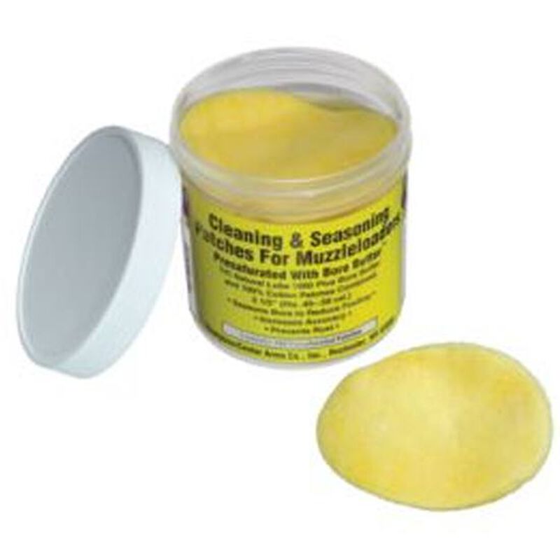 Thompson/Center Pre Treated Seasoning 2.5" Patches Natural Lube 1000 Plus Bore Butter 100 Count 7003