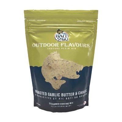 OUTDOOR FLAVOURS ROASTED GARLIC BUTTER AND CHIVES SEASONED COATING MIX
