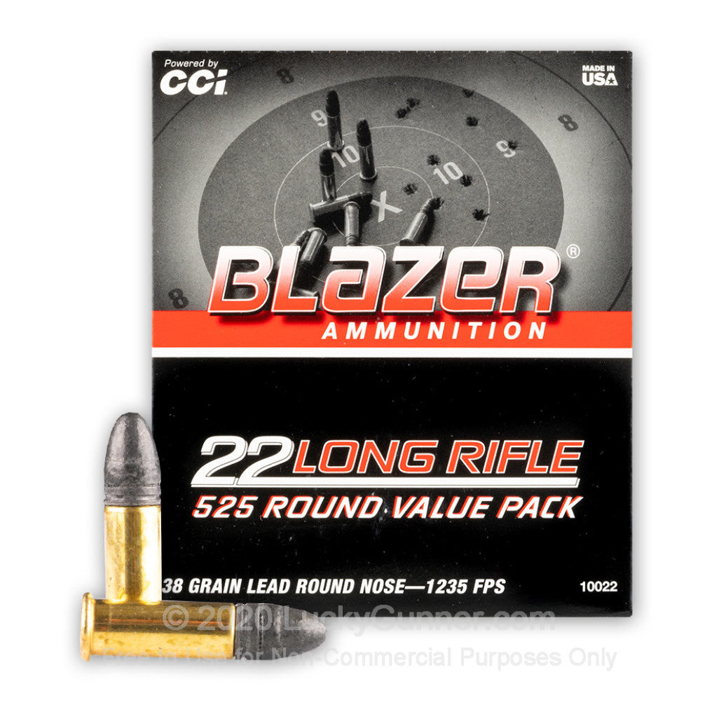 BLAZER -22 LR - 38 GRAIN LRN - 525 ROUNDS