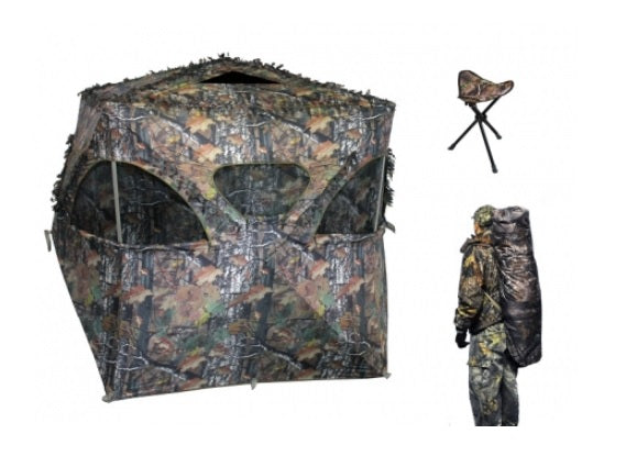 Altan Den LTD 2 Person Ground Blind W/3D Leaves