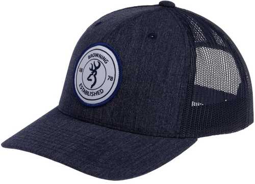 Browning Cap Scout Logo Navy Blue With Circle Patch Logo Adjustable
