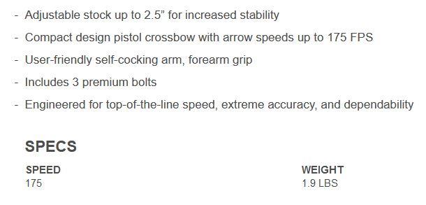 BEAR X - DESIRE XL PISTOL CROSSBOW