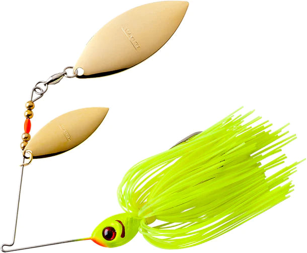 Booyah BYBW12645 Double Willow Blade Spinnerbait 1/2oz Chartreuse/Perch