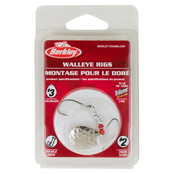 Berkley BWRC3-HSVR Walleye Rig Colorado Blade -3 Hammered Silver