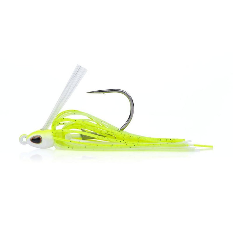 BERKLEY SWIM JIG POWERBAIT SILICONE SKIRTS - 3/8 OZ - CRYSTAL CHARTREUSE