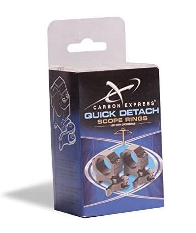 CARBON EXPRESS QUICK DETACH CROSSBOW SCOPE  RINGS 1"