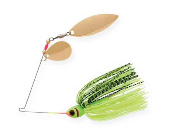 BOOYAH BAIT CO. BLADE SPINNER BAIT TANDEM BLADE Chartreuse Shad 1/4 Oz.