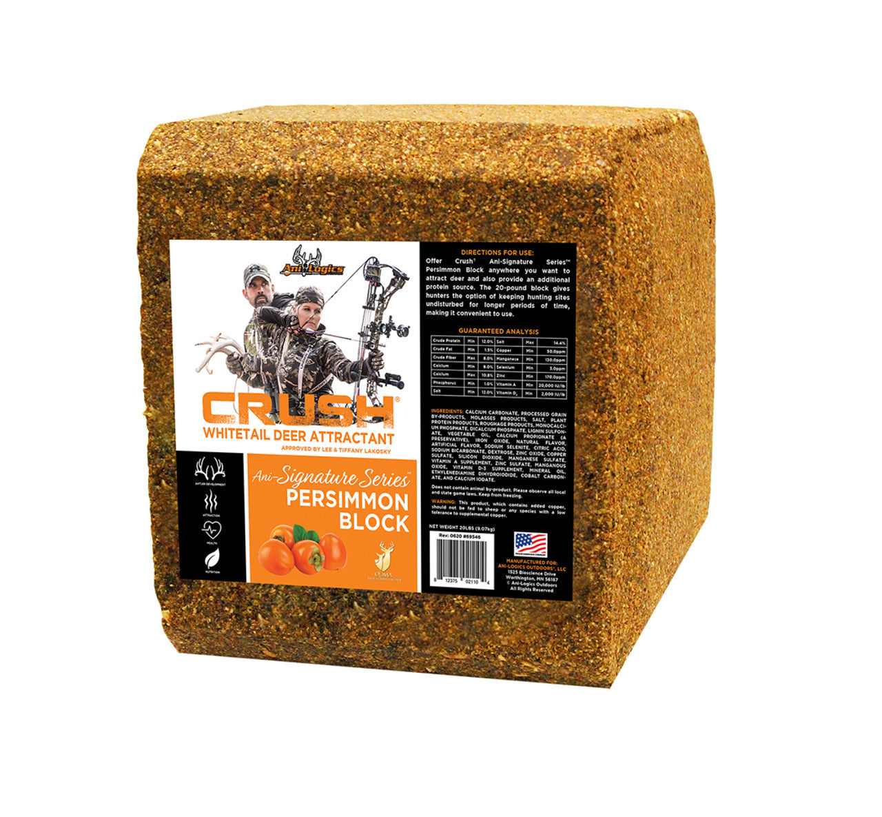 Ani-Logics Outdoors Crush Ani-Signature Series- Deer Attractant Protein Block 20 Lb