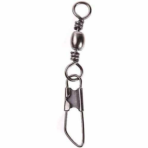 Danielson Barrel Swivels with Safety Snaps Fishing Terminal Tackle, Solid Brass, #3