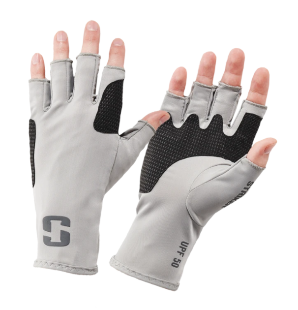 STRIKER CASTING UPF FINGERLESS GLOVES - GREY