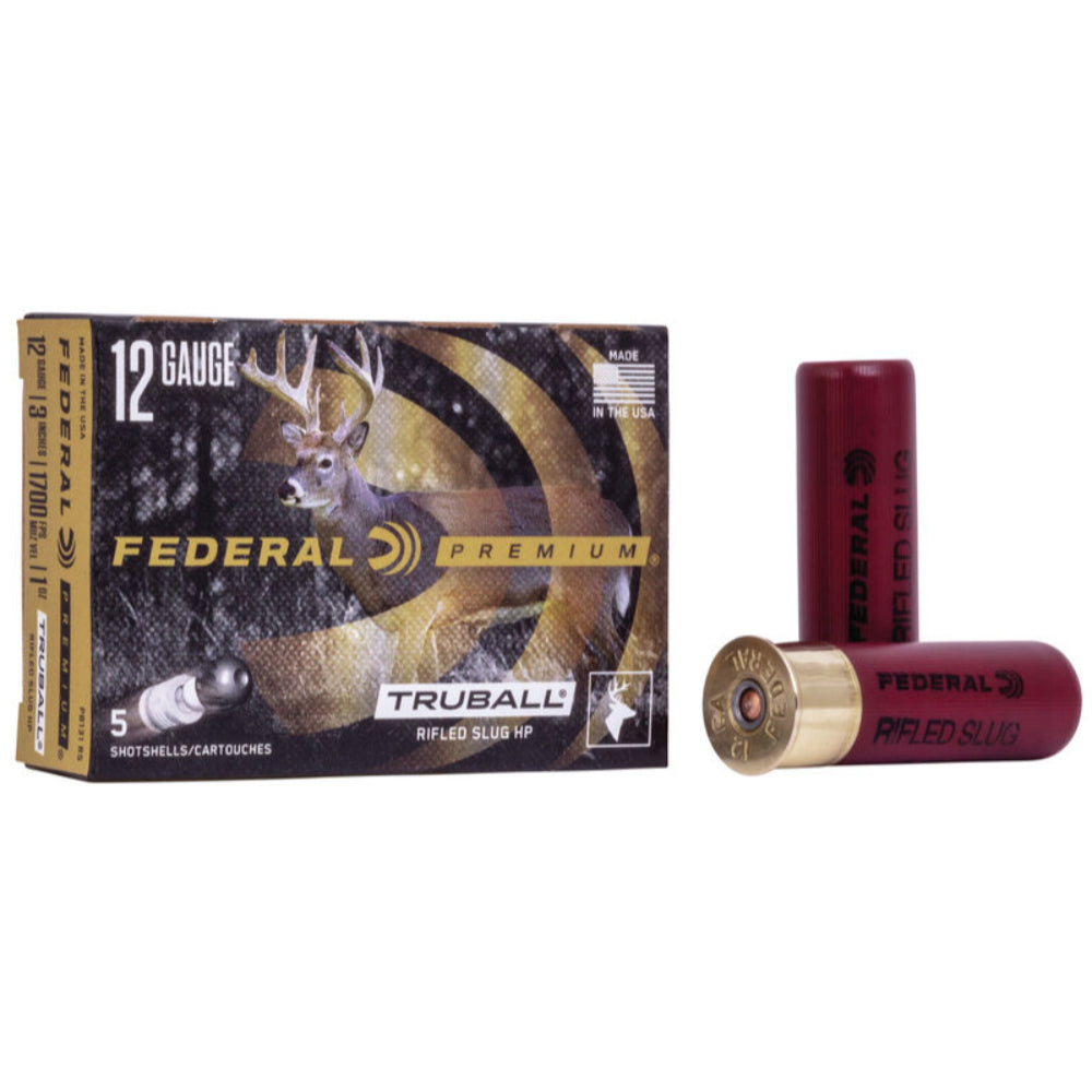 Federal Vital-Shok 12 Gauge Shotshell 5 Rounds 3" TruBall Rifled Slug 1 oz.