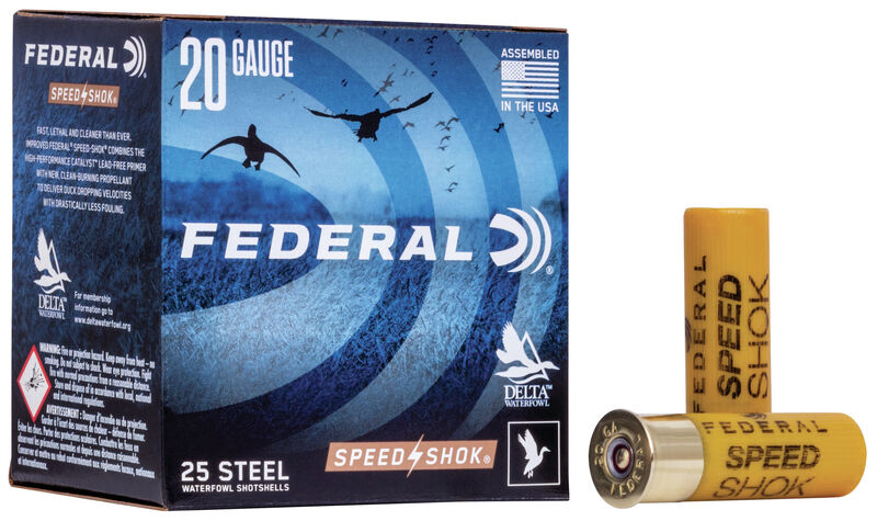 FEDERAL SPEED-SHOK 20 GA  2 3/4"  STEEL  #7