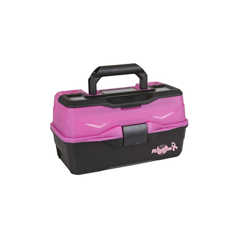 Flambeau 2-Tray Tackle Box Frost Pink Black with Flip-top lid accessor