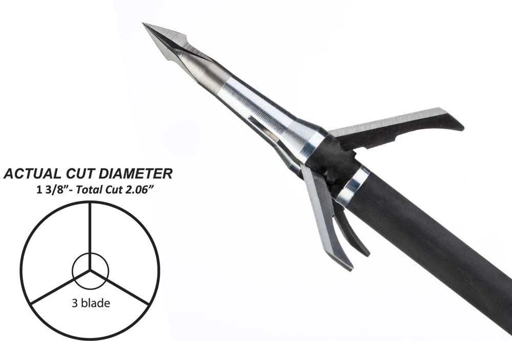 Grim Reaper Pro Series 125g 4 Blade Broadhead 2.75" Total Cut