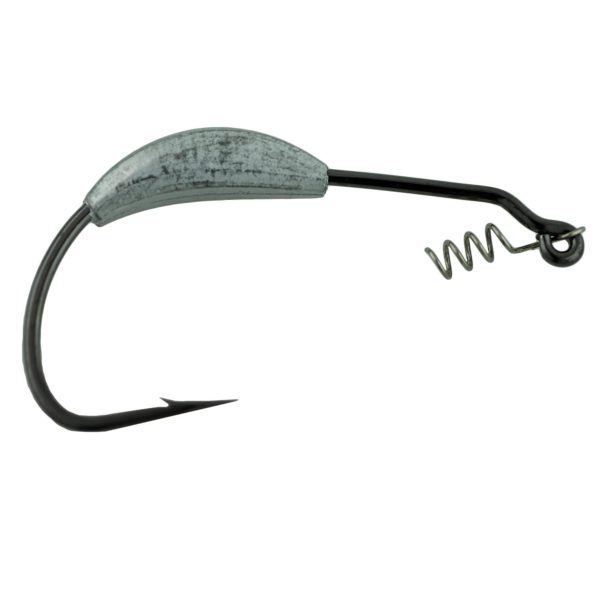 Gamakatsu Worm Hook – Size 6-0, Superline, Weighted, Spring Lock, 1-4 oz, NS Black, Per 4