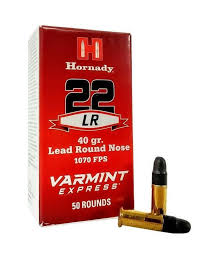 HORNADY VARMINT EXPRESS .22 LR  40 GR LEAD ROUND NOSE  50 RDS