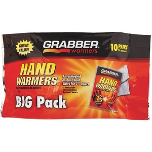 GRABBER HAND WARMERS    BIG PACK    10 PAIRS