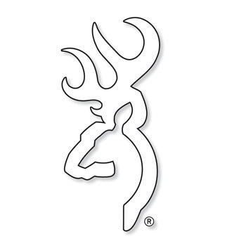 BROWNING BUCKMARK 4" WHITE DECAL-High Falls Outfitters