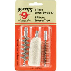 HOPPE'S 3-PACK BRUSH/SWAB KIT 12 GA-High Falls Outfitters